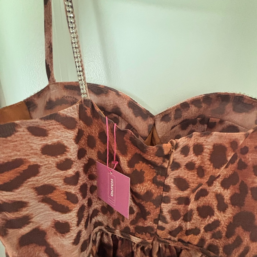 Leopard Print womens dress - Picture 3 of 7